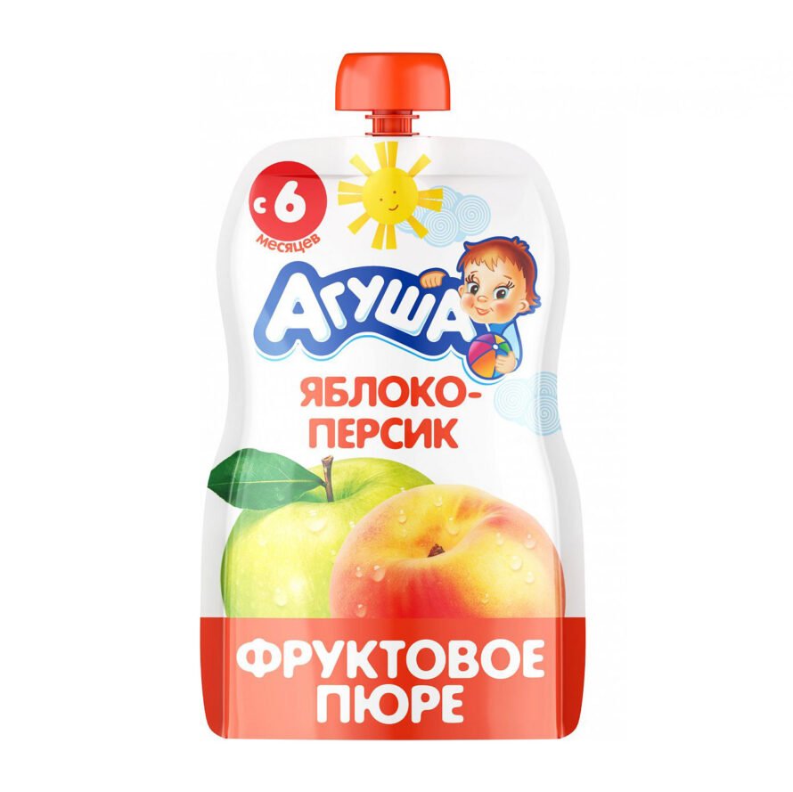 Agusha puree spider apple peach 90 g