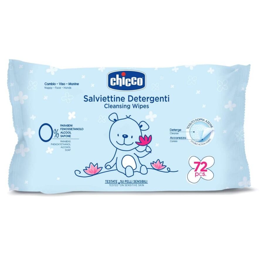 Chicco мягкие очищающие салфетки 72 шт без крышки