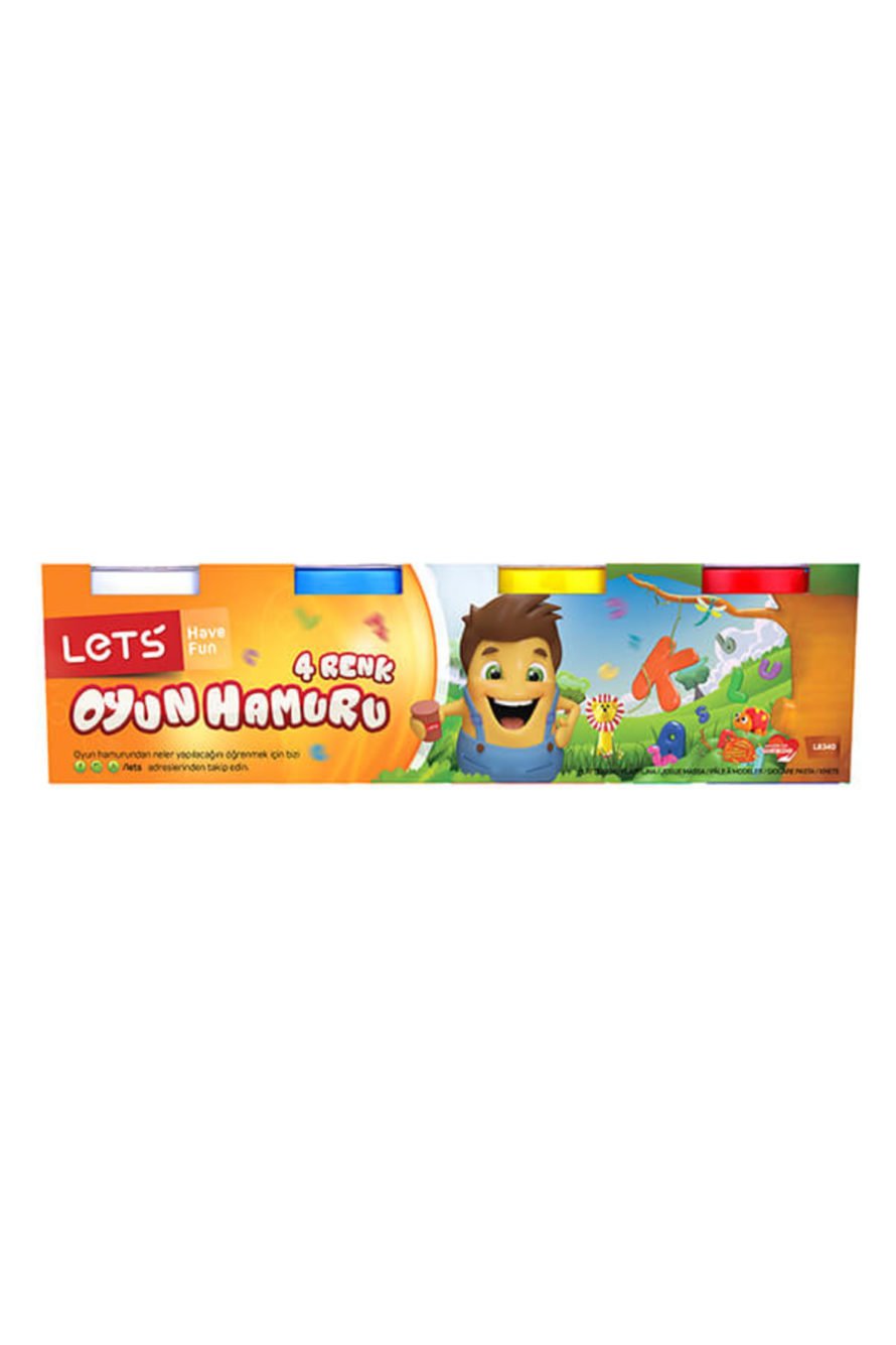 Lets Набор для теста антибактериальное 4 цвета 600 г. Play Dough