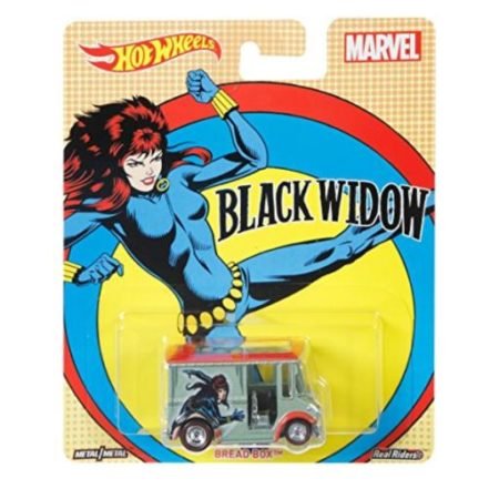 Hot Wheels Real Riders: BLACK WIDOW (2016, Mattel, Marvel) DWH27-4B10