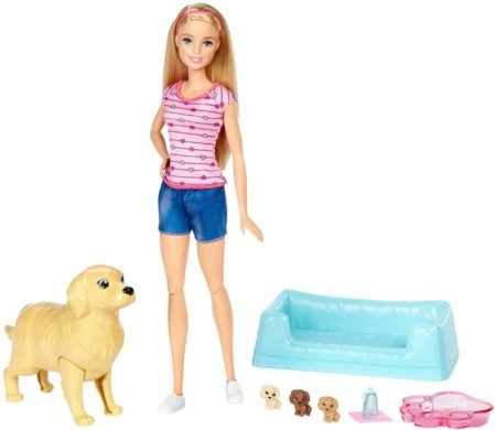 Mattel Набор с куклой Barbie Малыши-щенки