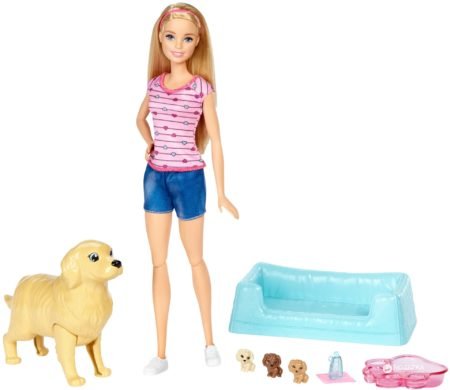 Barbie Newborn Pups Doll and Pets