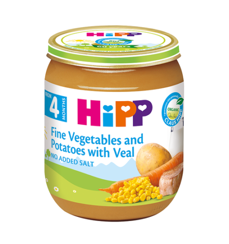 Hipp пюре телятина с овощным ассорти и кукурузой 125 гр