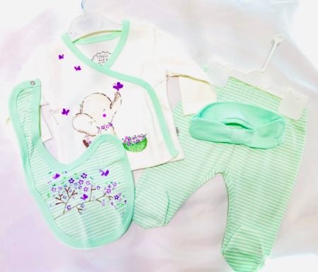 Tongs baby 2164 Костюм (штаны, кофточка, слюнявчик и ободок)