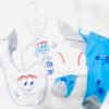 Tongs baby 1986 Suit (pants, blouse, bib and bonnet)