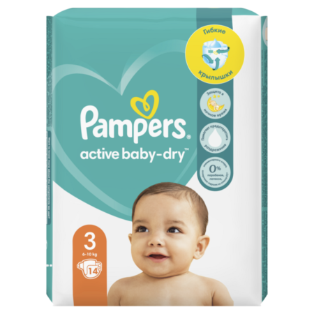 Подгузники Pampers (Памперс) New Baby-Dry 3 (6-10 кг) 14 шт