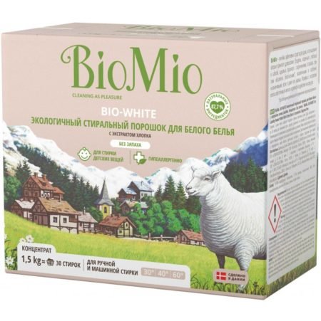 BioMio Стиральный порошок для белого белья, 1500 мл (BioMio, Стирка)