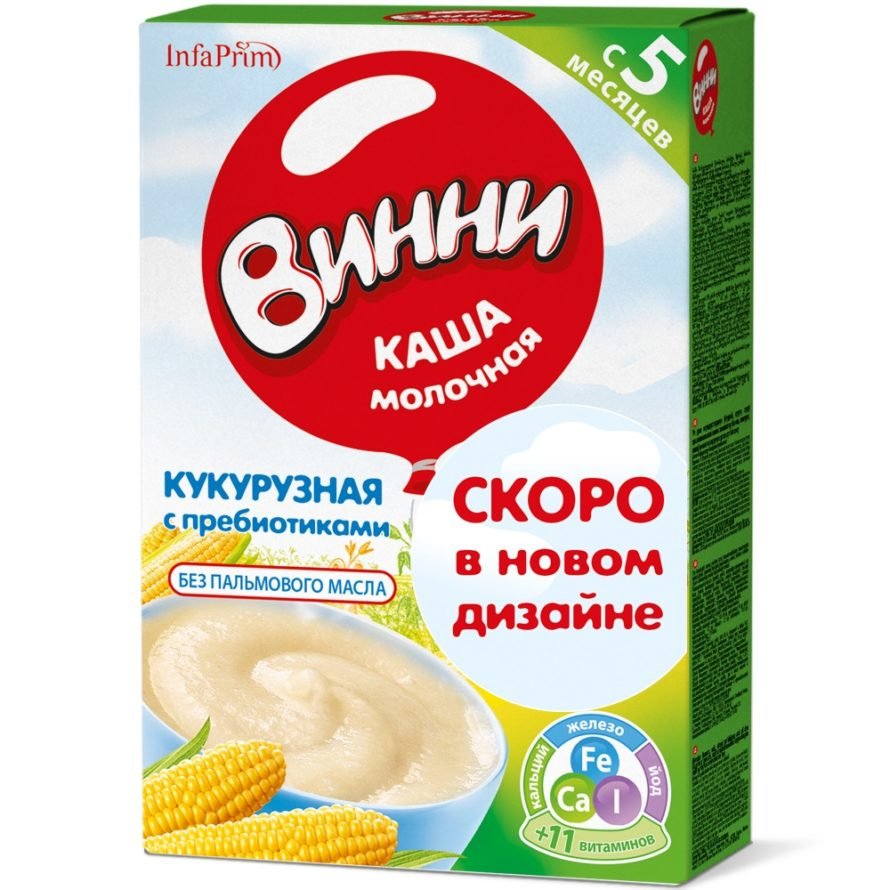 Vinni südlü prebiotikli qarğıdalı sıyığı, 220 qr