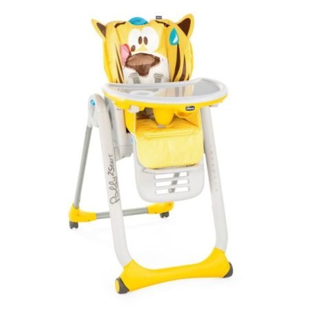 Chicco Стульчик для кормления Polly 2 Start, 4-х колесный желтый