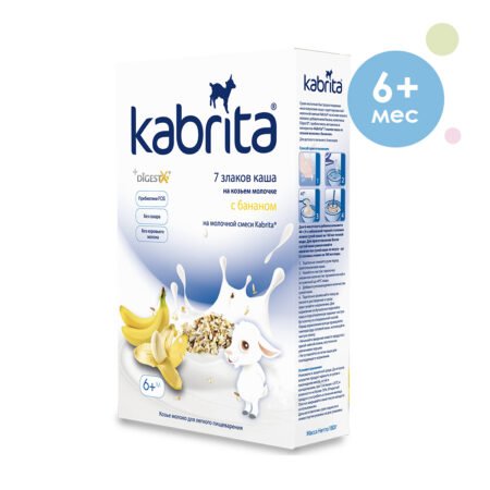 Kabrita 7 cereals porridge for children with goat milk with a banana from 6 months, 180 g