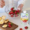 Kabrita baby puree “Banana with strawberries”, with goat cream, 100 g 164222