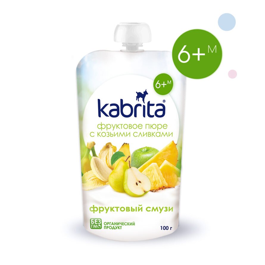 Kabrita baby puree ” Fruit Smoothie”, with goat cream, 100 g