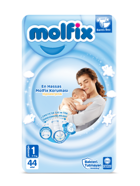 Подгузник Molfix 1 (2-5 кг), 44 шт