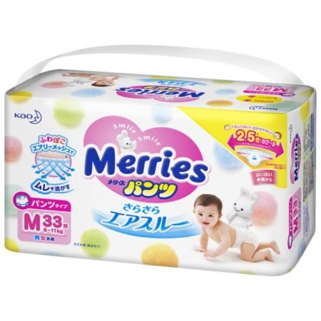 Подгузники-трусики Merries  M (6-11 кг) 33 шт