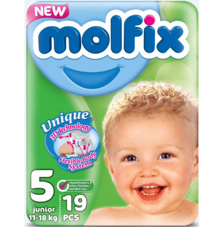 Diaper Molfix 5 (11-25 kg) 19 pcs. - pandababy