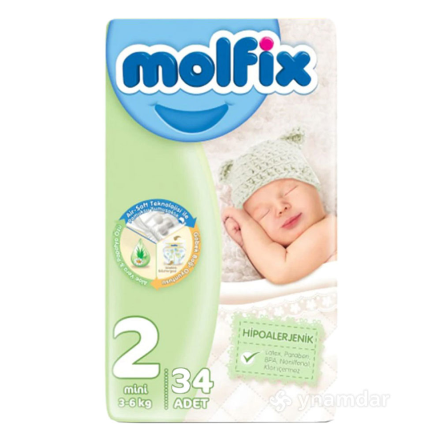 Diaper Molfix 2 (3-6 kg) 34 pcs.