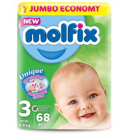 Подгузник Molfix 3 (4-9 кг), 68 шт