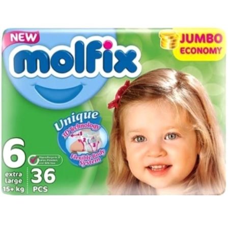 Подгузник Molfix 6 (15+ кг), 36 шт