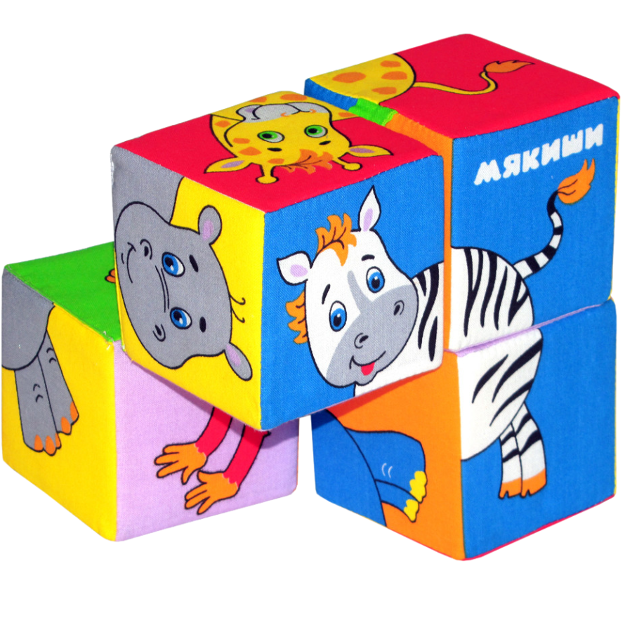 Toy Myakishi “Collect the picture, Animals of Africa”, 4 pieces, size 80x80x80 mm