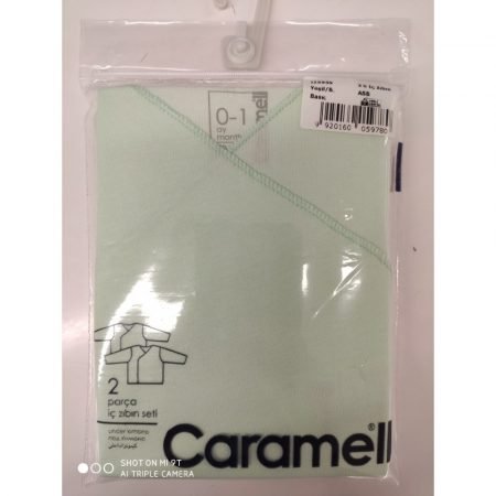 Caramel IZ5959 Распашонка зеленый-белый (2шт.) (50-56, 56-62)
