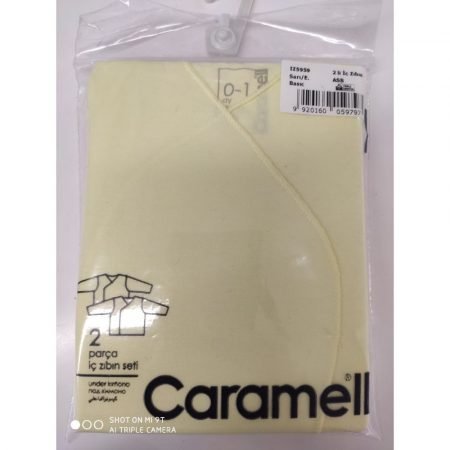 Caramel IZ5959 Undershirt yellow cream (2 pcs.) (50-56, 56-62)