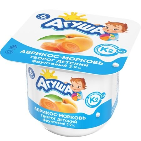 Agusha cottage cheese apricot, carrot (from 6 months) 3.9%, 100 g