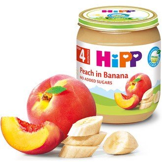 Hipp пюре персик и банан 4 месяцев 125 г