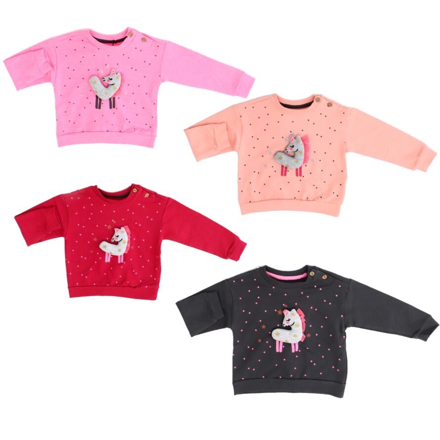 Divonette 4077 embroidered sweatshirt unicorn