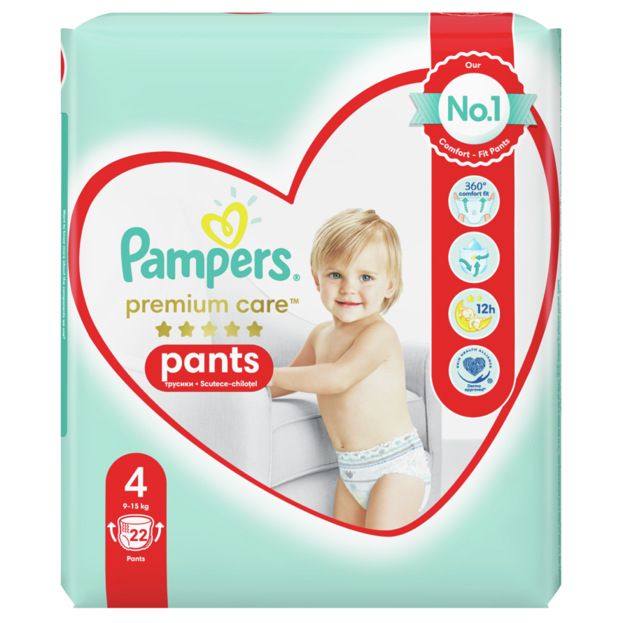 Подгузники-трусики Pampers Premium 4 (9-15 кг) 22 шт