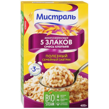 Хлопья Мистраль смесь 5 злаков 400 г