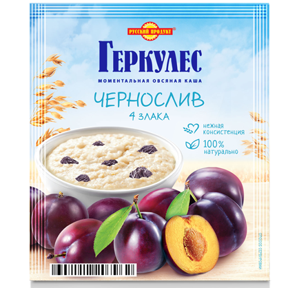 Русский Продукт Геркулес каша овсяная с черносливом 4 злака, с 1 года, 40 г