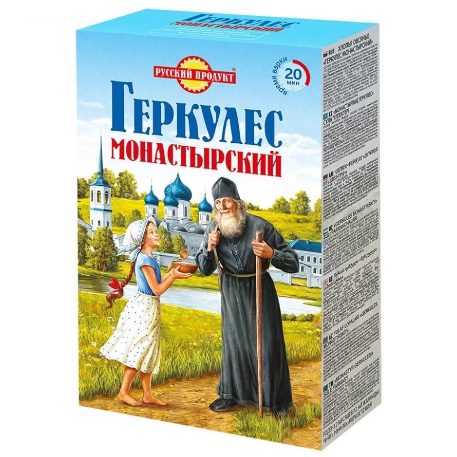 Rus Məhsulu Hercules Monastic yulaf lopa, 1 yaşından 500 q