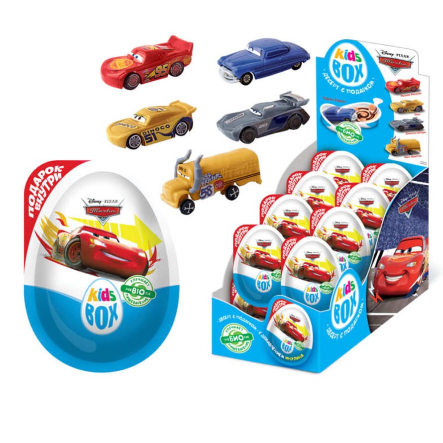 KidsBox «Тачки» десерт с подарком, 20 г
