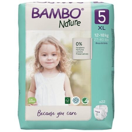 Diapers Bambo Nature 5 (12-18 kg) 22 pcs.