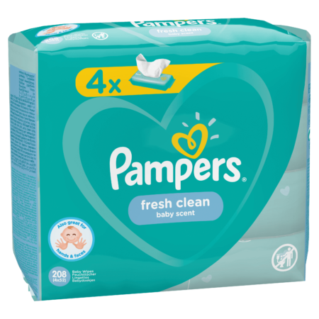Pampers Fresh Clean Wet wipes for children 4х52 pcs.