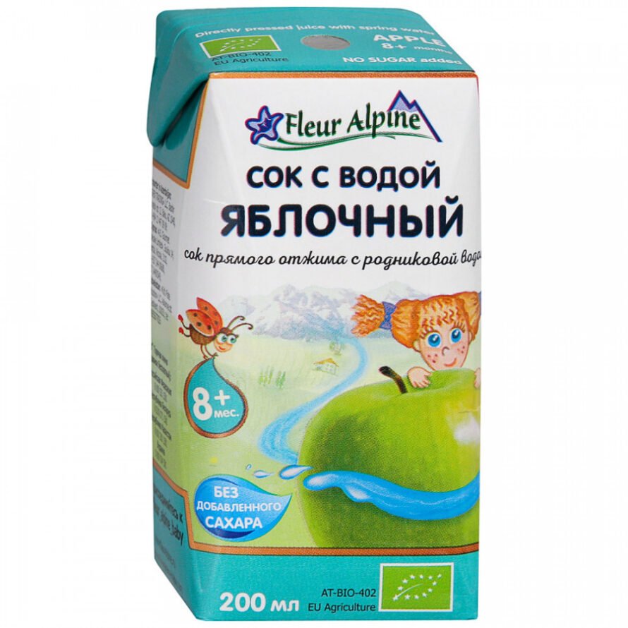 Fleur Alpine Alma su ilə, 8 aydan 200 ml