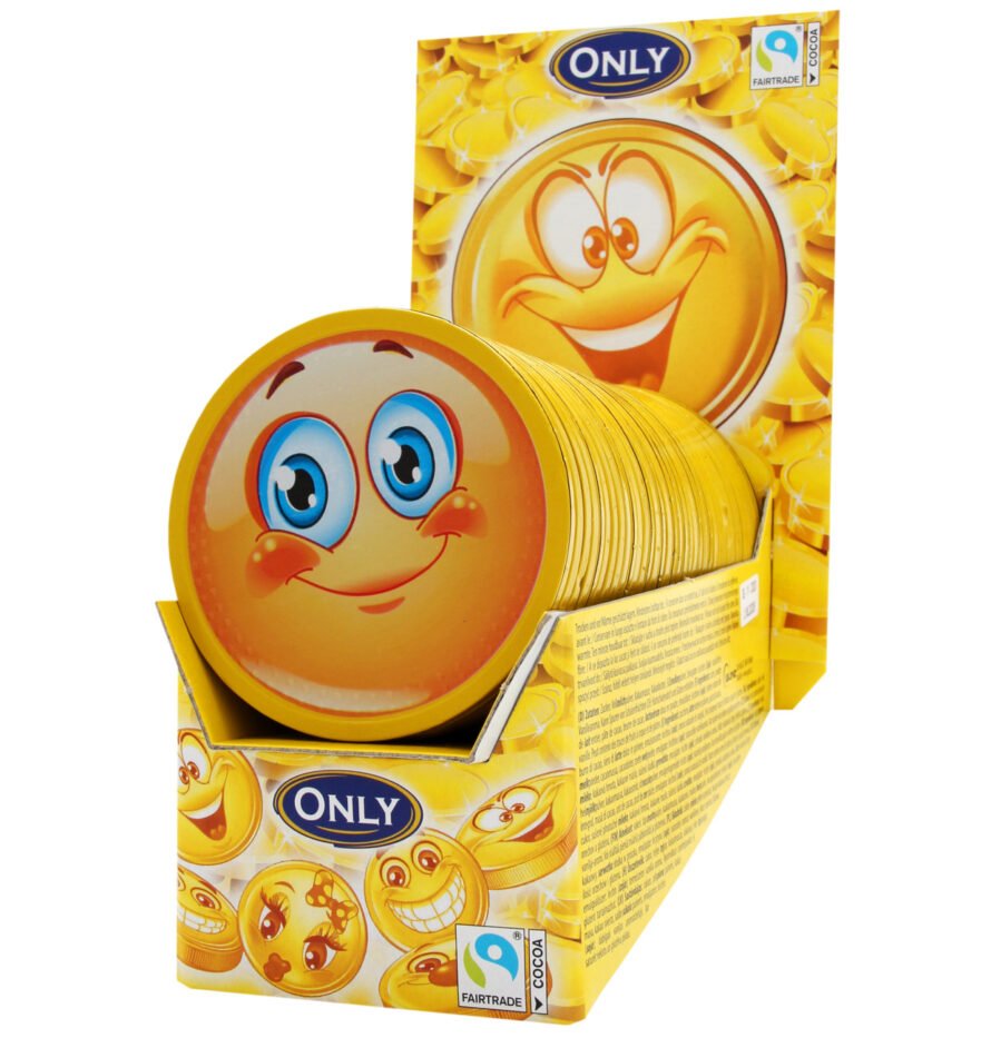 Gunz – Emoji thaler milk chocolate 21,5 g counter display