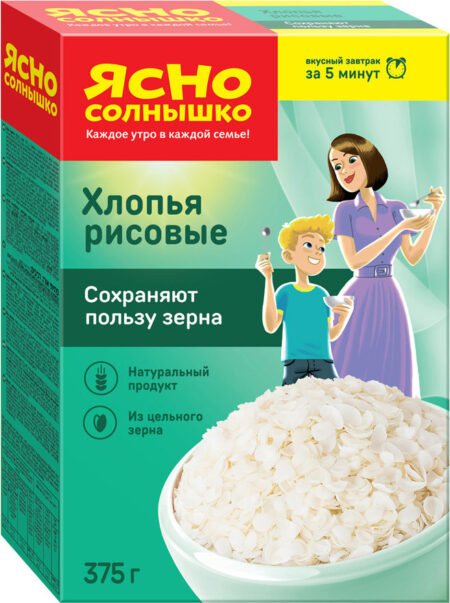 Ясно Солнышко Хлопья рисовые 375 г