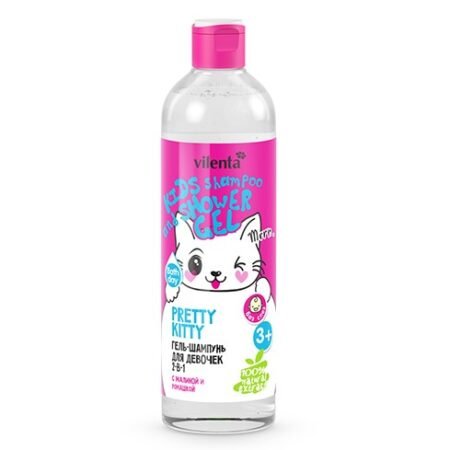 Vilenta malina və Çobanyastığı Qızlar üçün Pretty Kitty 2in1 Gel Şampunu, 400 ml