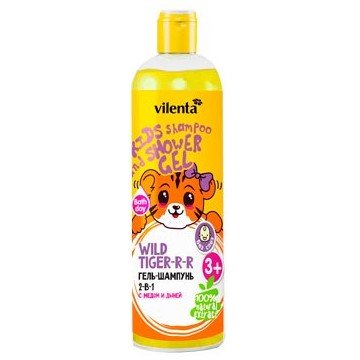 Vilenta “Wild Tiger-r-r” 2 in 1 Shampoo Gel, with honey and melon, 400 ml