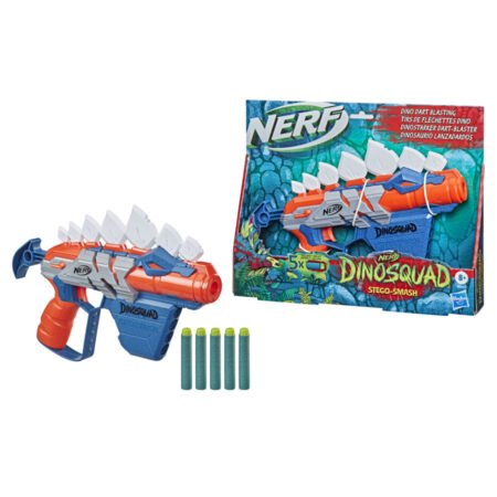 Hasbro Nerf Dinosquad Stego-Smash Dart-Blaster, 4-Dart F0805