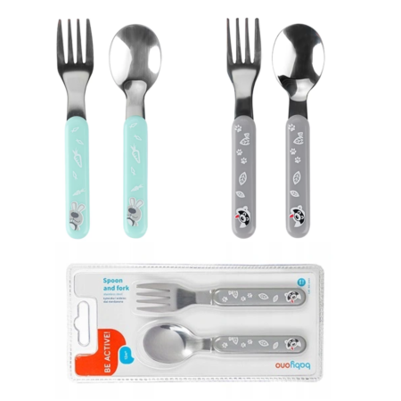 BabyOno 1065 Stainless steel spoon and fork