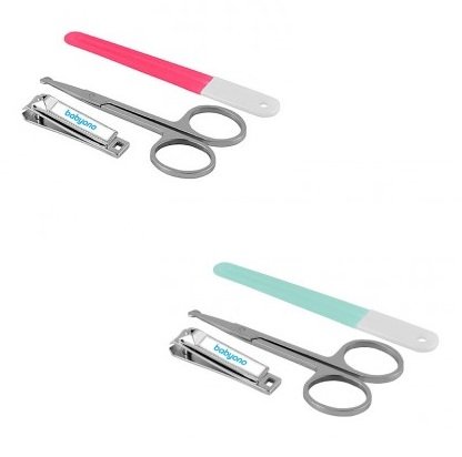 BabyOno 068 Cosmetic set: nail file, scissors, tweezers