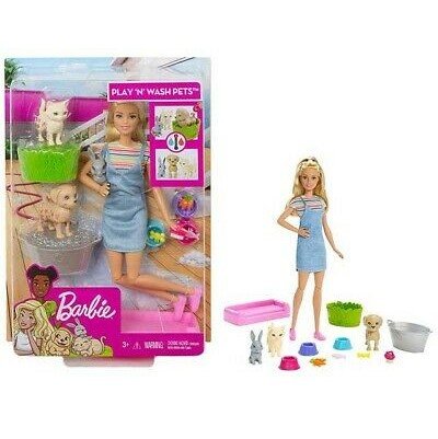 Barbie Play & Wash Pets Doll and Playset