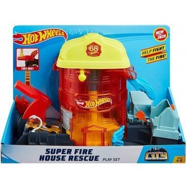 Mattel Hot Wheels Super Fire House Rescue Play Set FNB15 / GJL06
