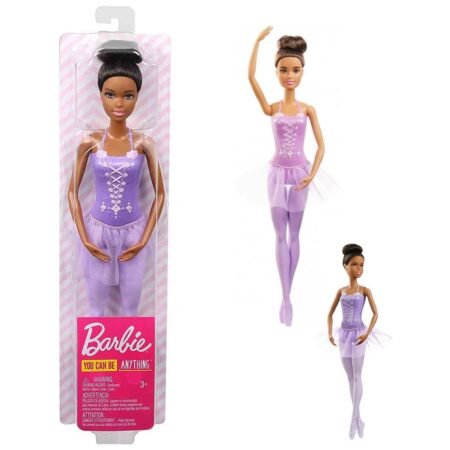 Mattel Кукла Барби Балерина темнокожая в феолетовой пачке