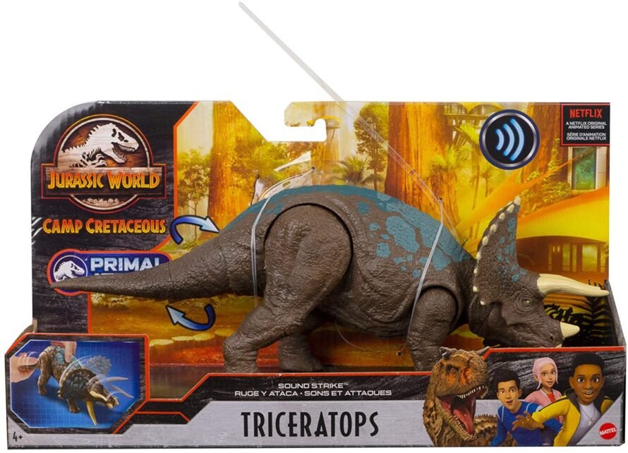 Jurassic World – Mattel – Jurassic World Sound Strike Triceratops, Animation