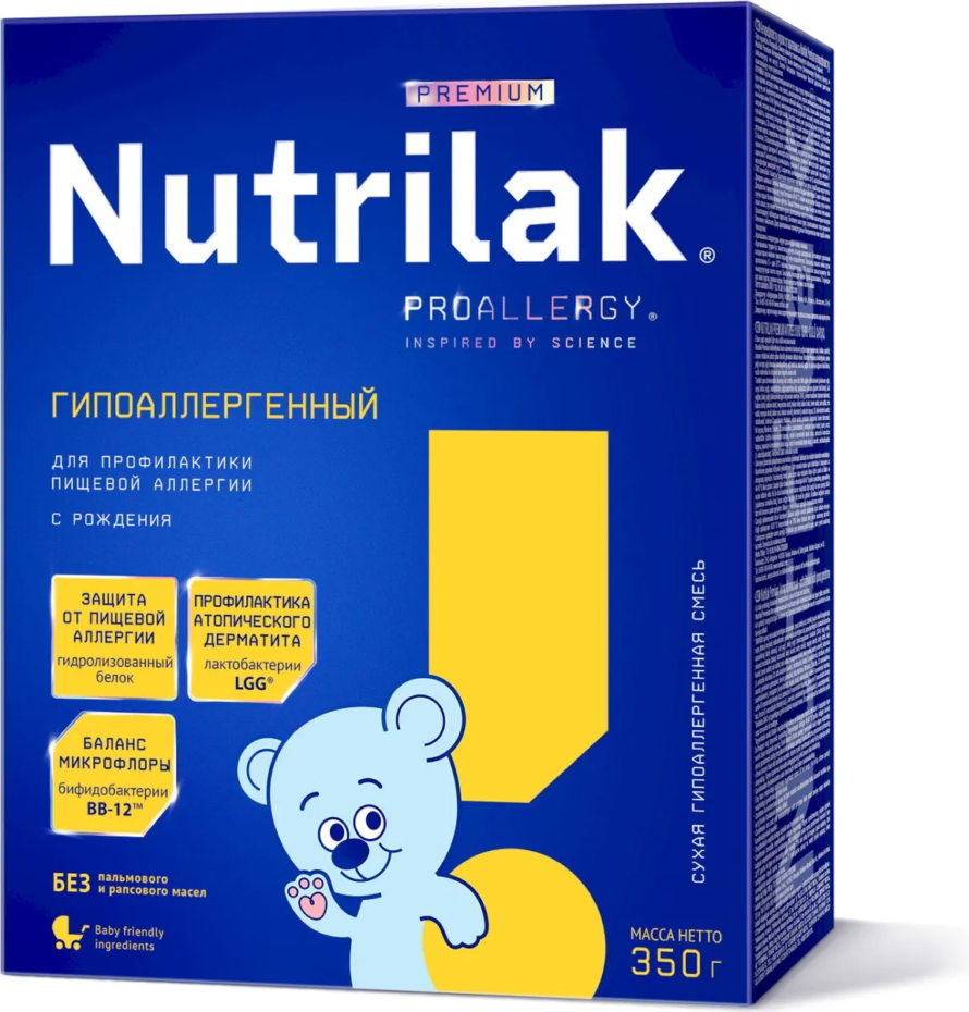 Milk formula Nutrilak Premium hypoallergenic, from 0-12 months, 350 gr