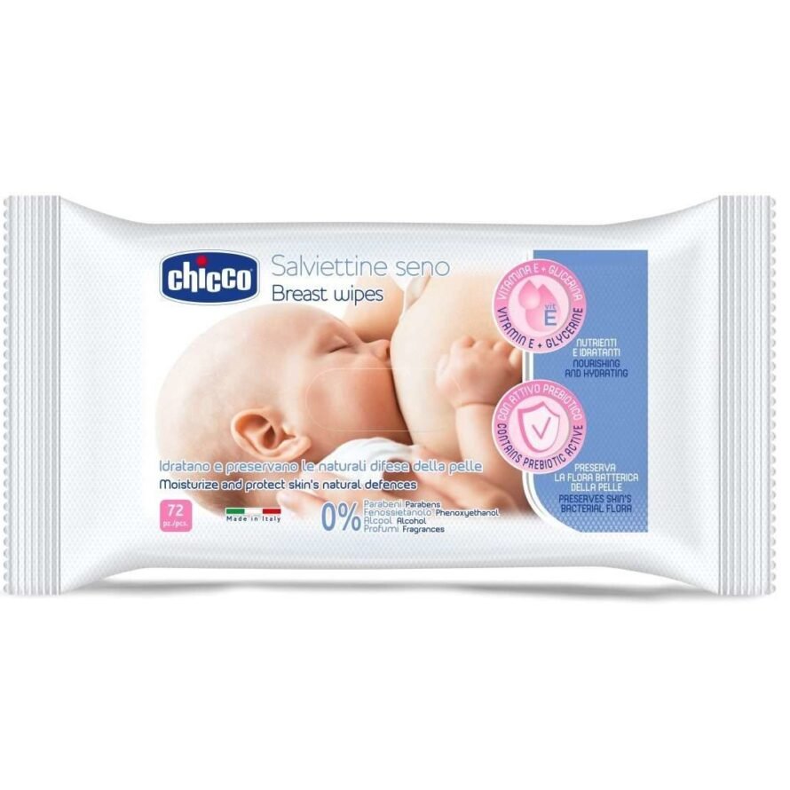 Chicco салфетки для гигиены груди 72 шт, 0м+