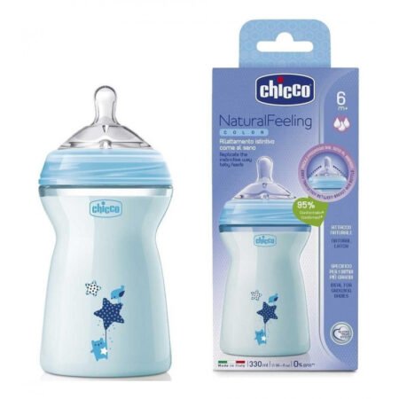 Chicco Natural Feeling butulka 330 ml, 6ay+